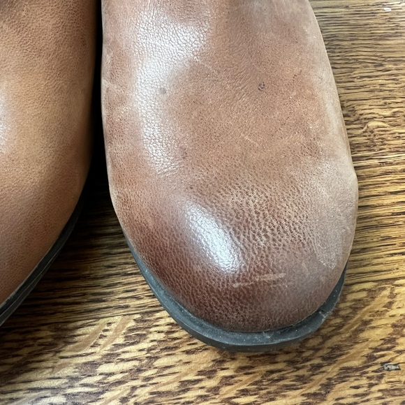 LUCKY BRAND Basel Leather Ankle Boots Booties‎ Heel Staple Fall Distressed 11 - Picture 3 of 10